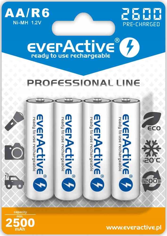 Akumulatorki R06 everActive 2600 mAh AA 4 szt