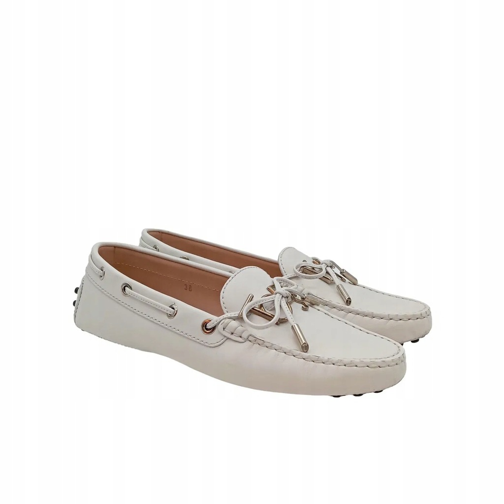 TOD’S Mokasyny Rozm. EU 38 biały Moccasins