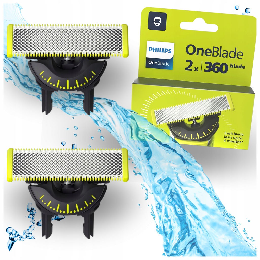 Philips One Blade Ostrza 360 Ostrze OneBlade 2x Oryginalne Wkłady QP2520