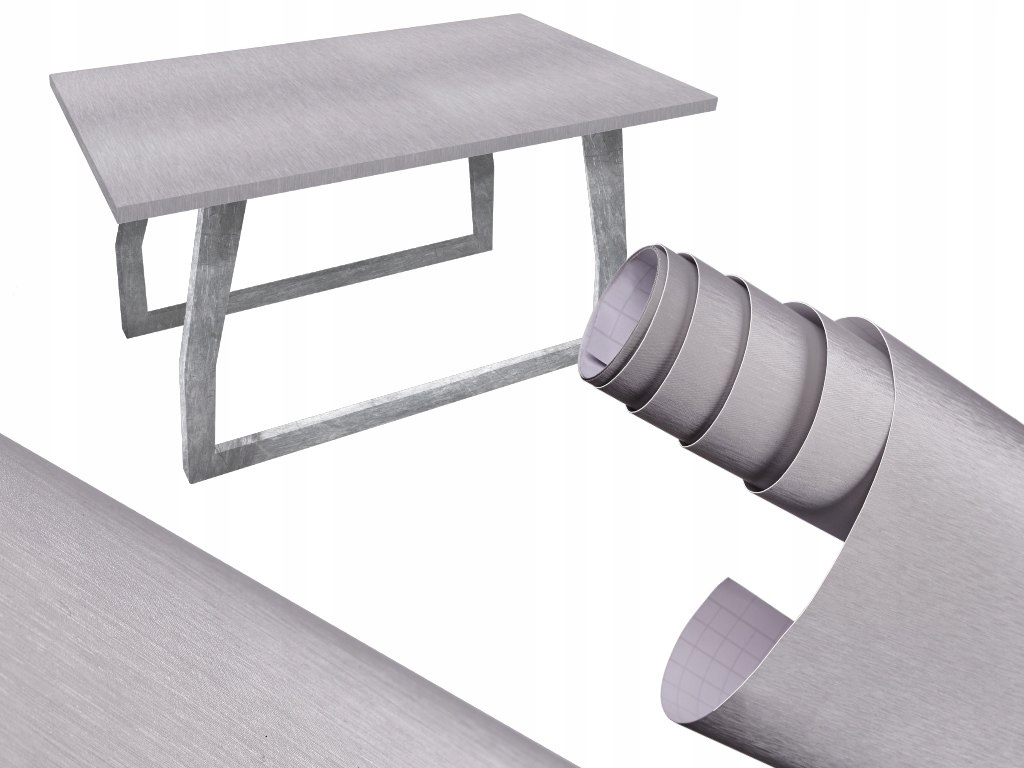 Folia okleina rolka aluminium imitująca metal metalic szczotkowana szara 1,