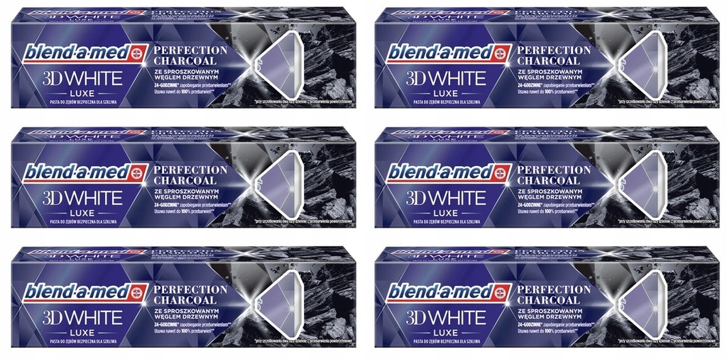 BLEND-A-MED 3D WHITE LUXE CHARCOAL 6x75ML