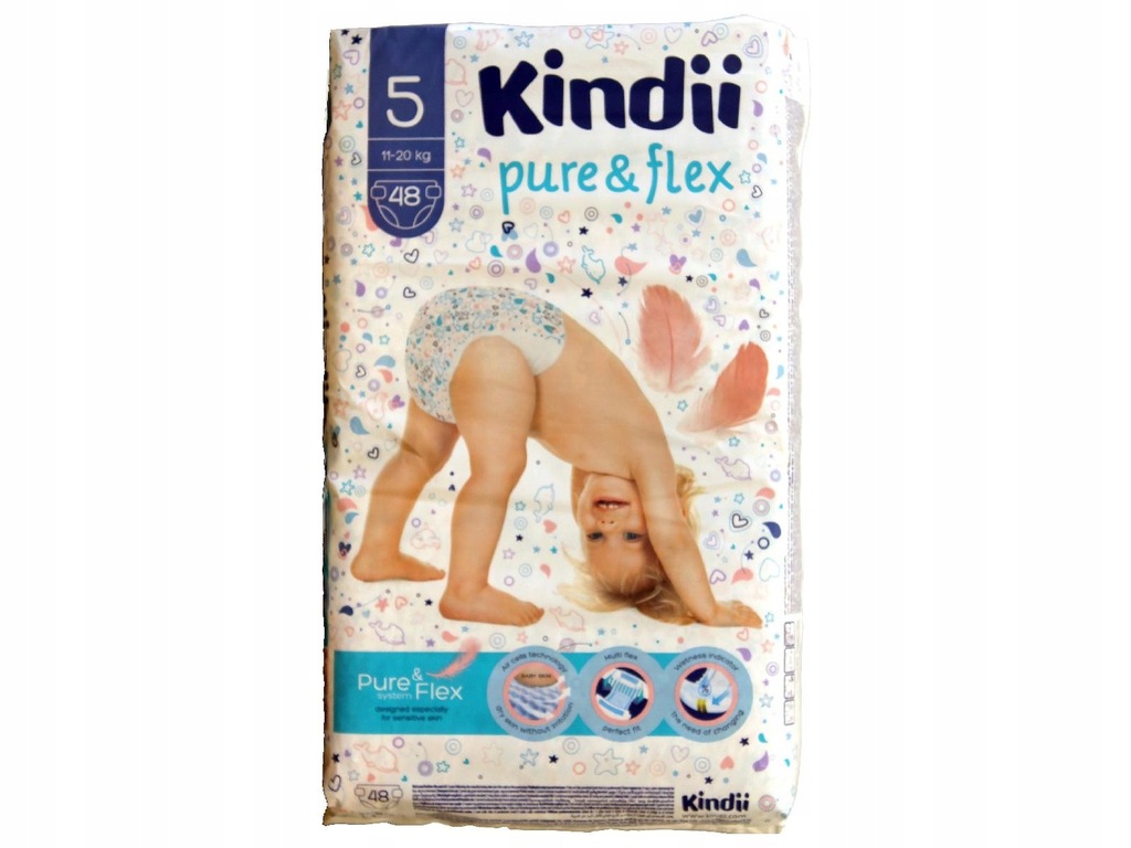 Kindii Pure & Flex Pieluchy 1op.-48szt