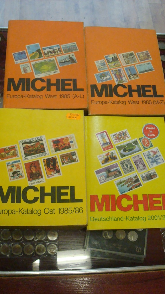 Zestaw 4 katalogów znaczków Michel 1985 - 2001