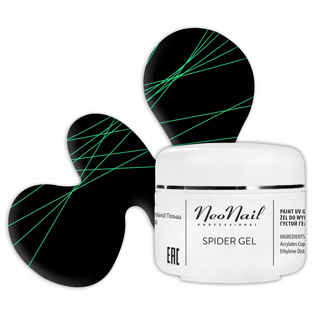 NeoNail Spider Gel 5 ml do zdobień - Neon Green