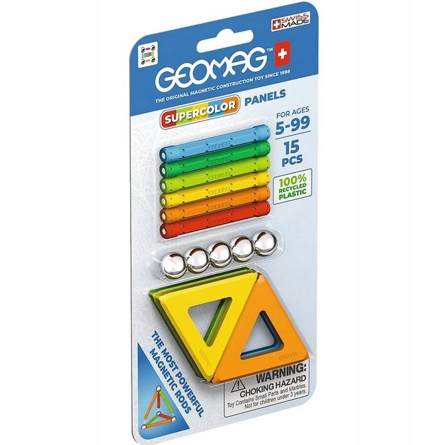 Geomag Supercolor Panels Recycled Blister 15 pcs