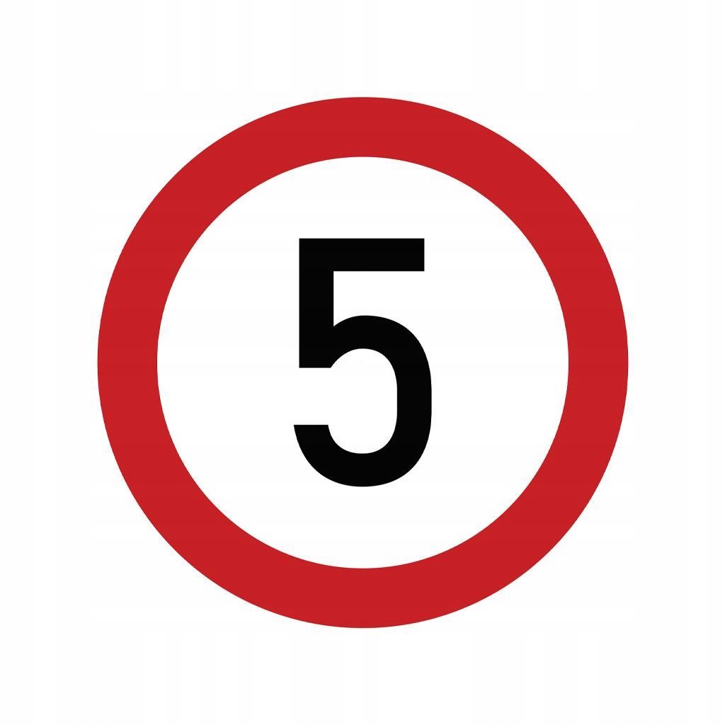 Naklejka laminowana limit prędkości 5 km/h - 11567551575 - oficjalne ...