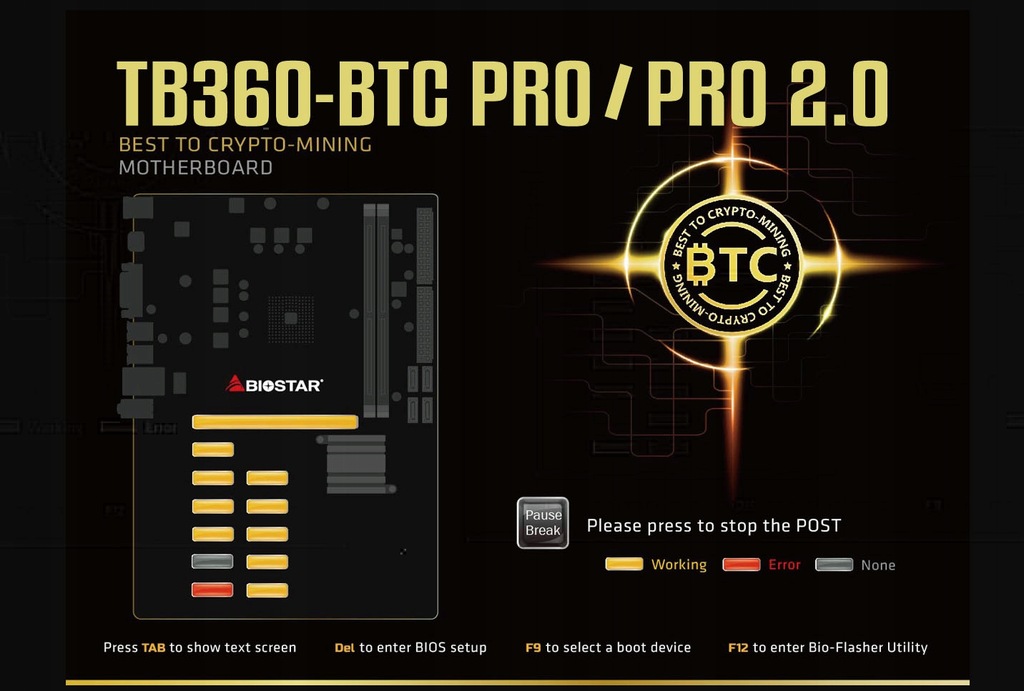 Купить Biostar TB360-BTC Pro 12 графических процессоров 12 PCI-E: отзывы, фото, характеристики в интерне-магазине Aredi.ru