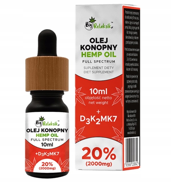 Hemp Oil Full Spectrum 20% 2000mg suplement diety