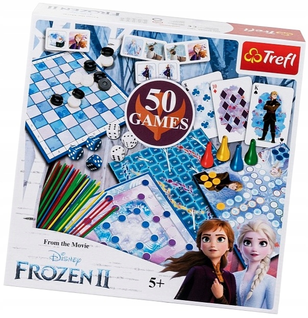 Frozen Ii Kraina Lodu 50 Gier Warcaby Karty Trefl 9116788397 Oficjalne Archiwum Allegro
