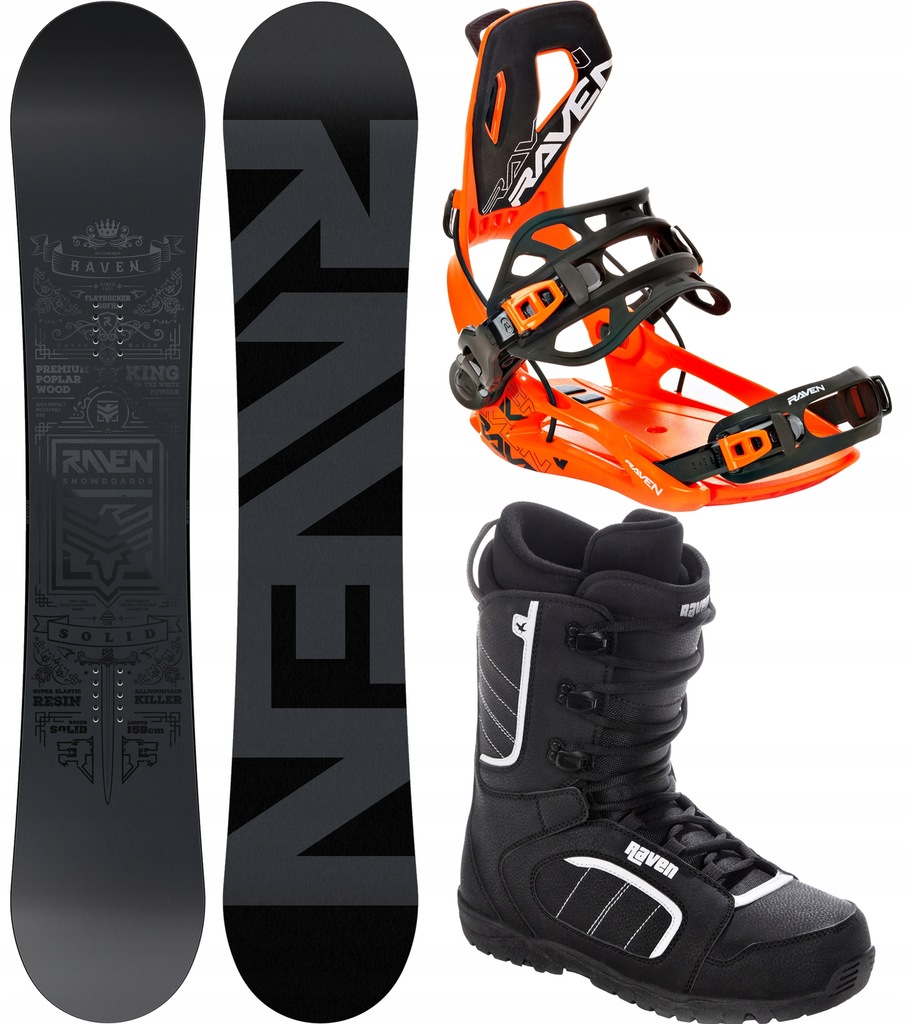 Zestaw Snowboard RAVEN Solid Steel 158cm + wiazania FT360 + buty Target