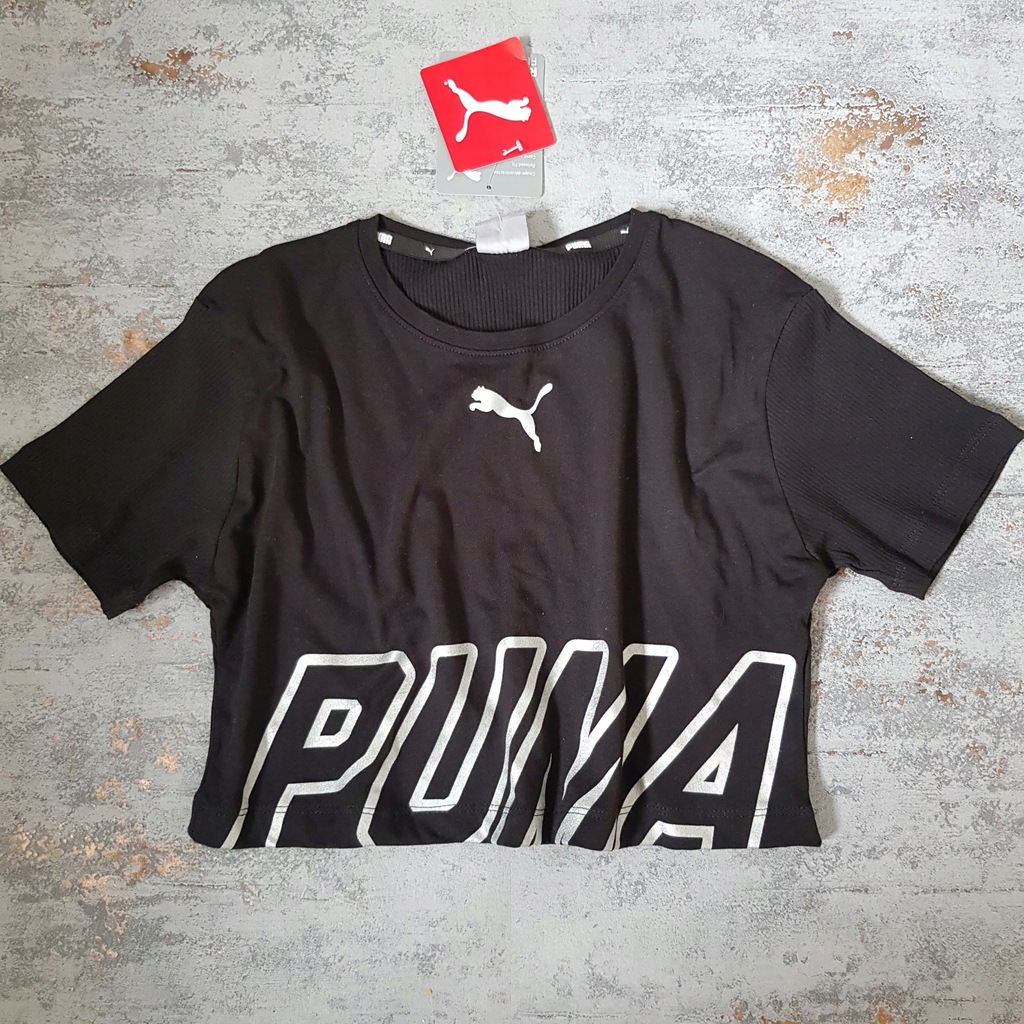 PUMA KRÓTKI CZARNY TOP ROZM. 104/110