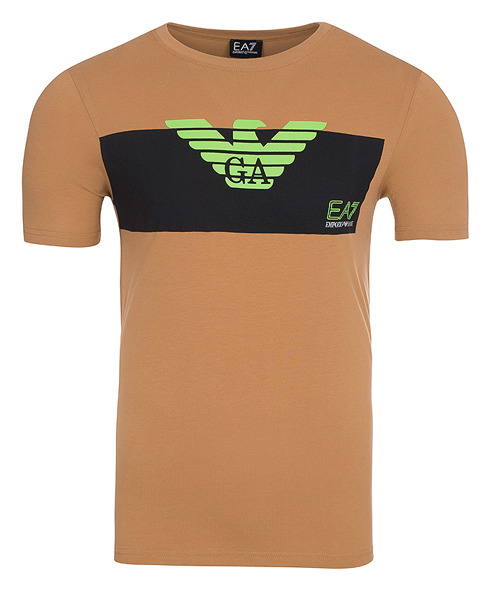 T-Shirt męski Emporio Armani EA7 C6H6E Brązowa