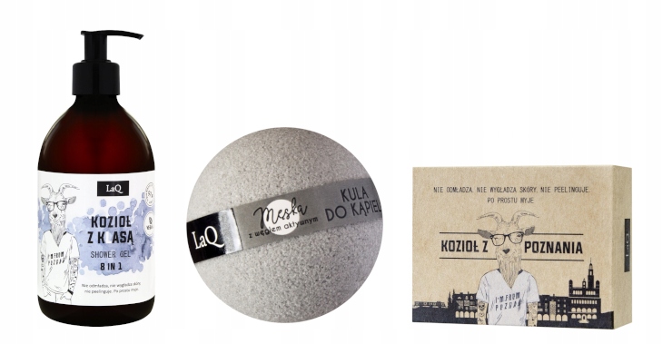 LAQ KOZIOŁ ZESTAW 3cz ŻEL 500 + MYDŁO + KULA 100