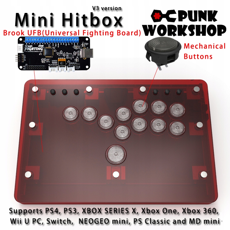 Punk Workshop Mini HitBox V2/V3 SOCD（Punk Workshop Mini