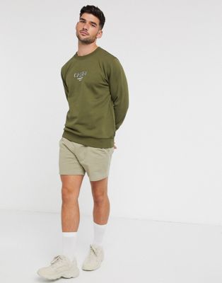 CALVIN KLEIN BLUZA KHAKI KLASYCZNA PROSTA S 1ABI