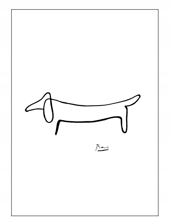 A4 PLAKAT PABLO PICASSO ZWIERZĘTA WIELBŁĄD JAMNIK