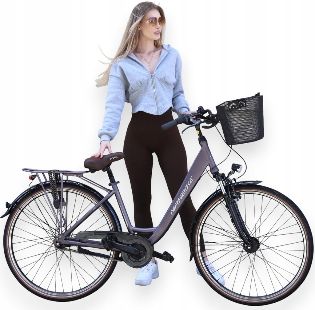 Rower miejski damski MAHBIKE 28” fioletowy koszyk bagażnik Radom Warszawa
