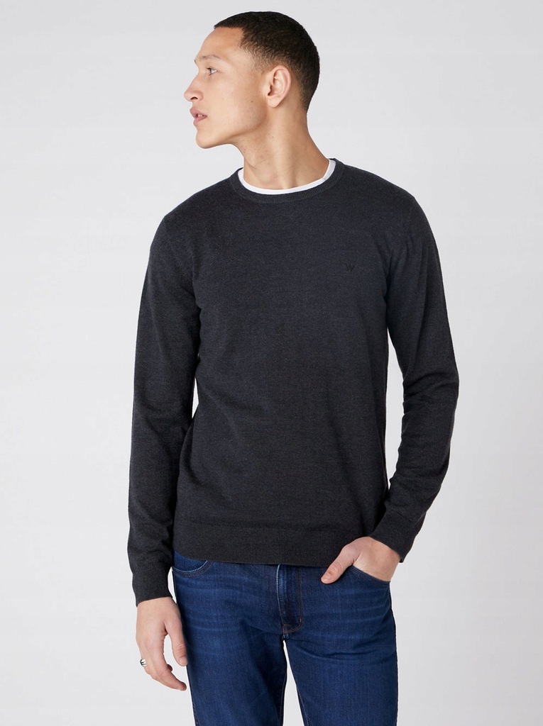 Wrangler Crewneck Knit - Dark Grey Mel