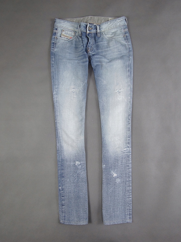 DIESEL LIV - PROSTE DAMSKIE JASNE JEANSY - 26/32