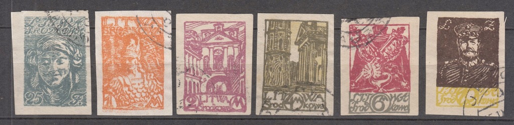 1921 Litwa Środkowa różne rysunki Fi 14-19A