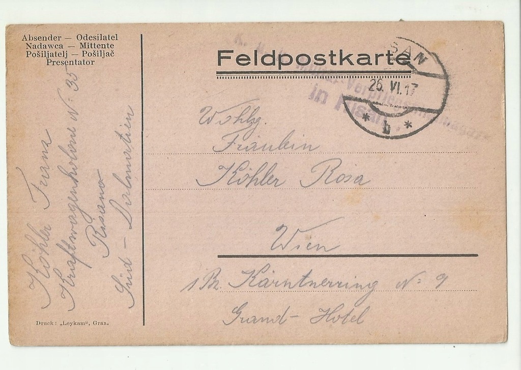292/ Feldpost 1917