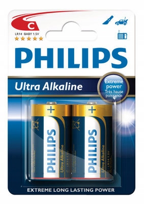 Baterie 2szt Philips Ultra Alkaline LR14 C R14 E93