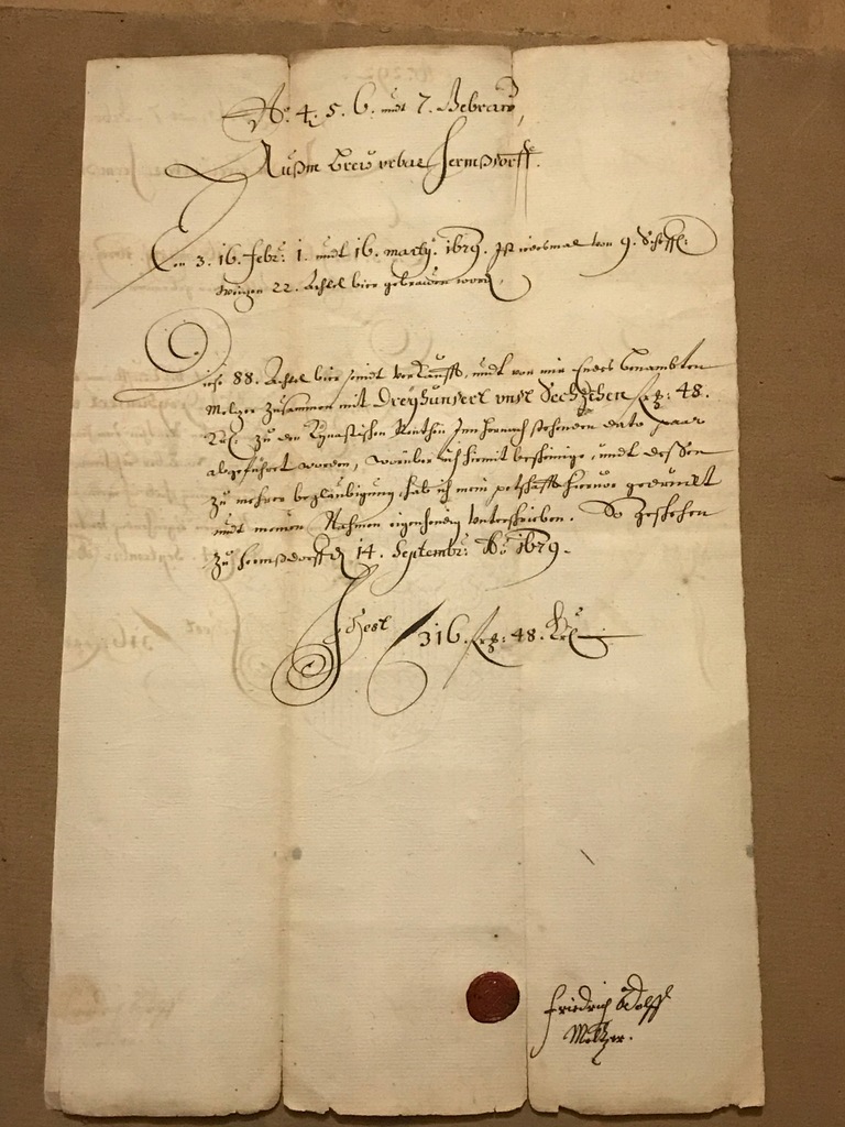 Rękopis Sobieszów Jelenia Schaffgotsch XVII wiek