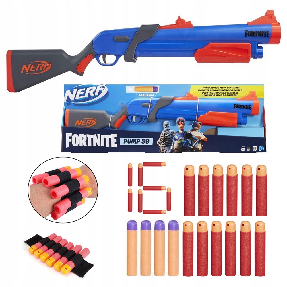 NERF FORTNITE SHOTGUN PUMP MEGA +DODATKI OPASKA