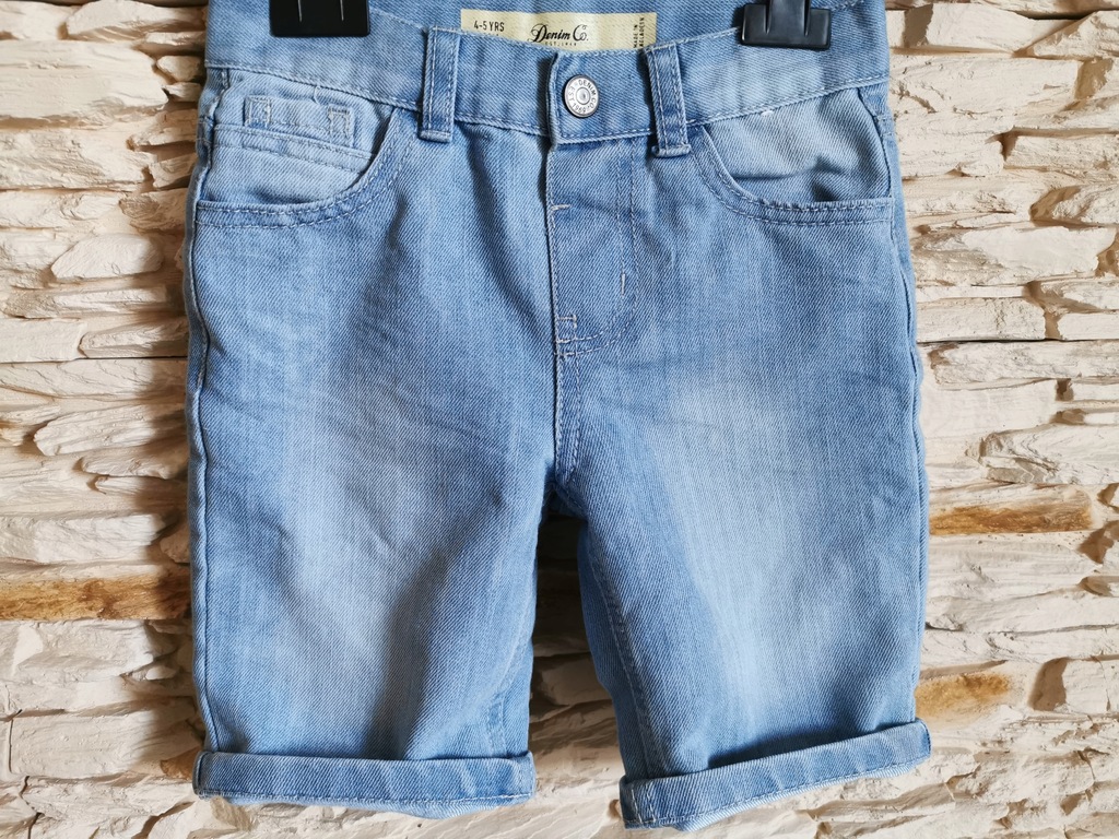 Chłopięce Spodenki szorty jeansowe 4-5 L 110 cm