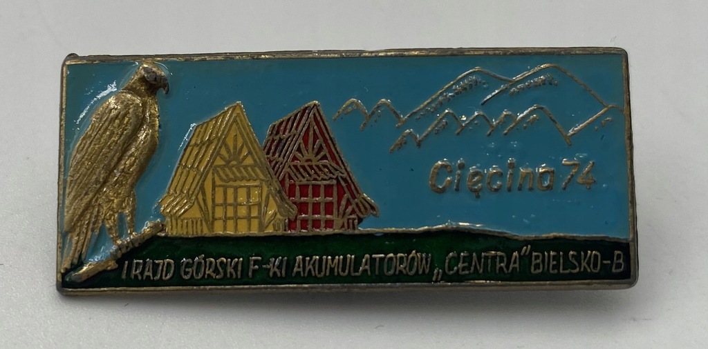 Odznaka rajd fabryki akumulatorów centra Bielsko Cięcina 1974