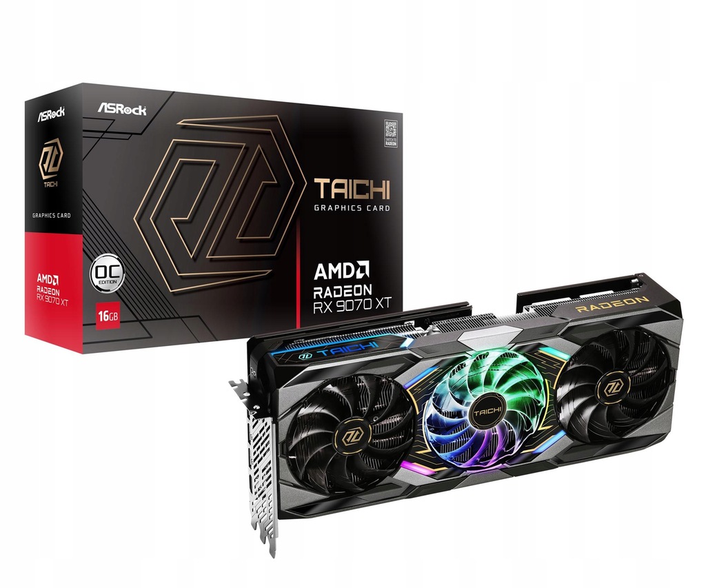 Karta graficzna AMD ASRock Radeon RX 9070 XT Taichi OC 16GB GDDR6