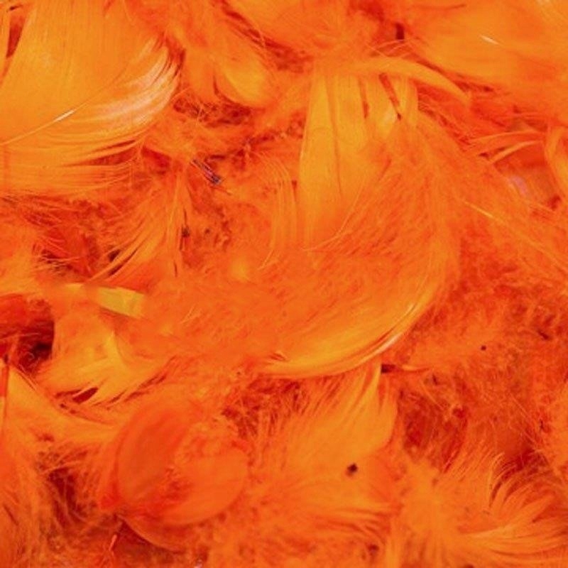 Piórka dekoracyjne - pomarańczowe, 12 g