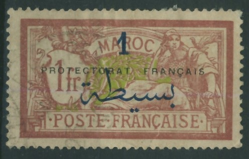 Kolonie fr. Maroc 1 fr. / 1 f. Protectorat ..