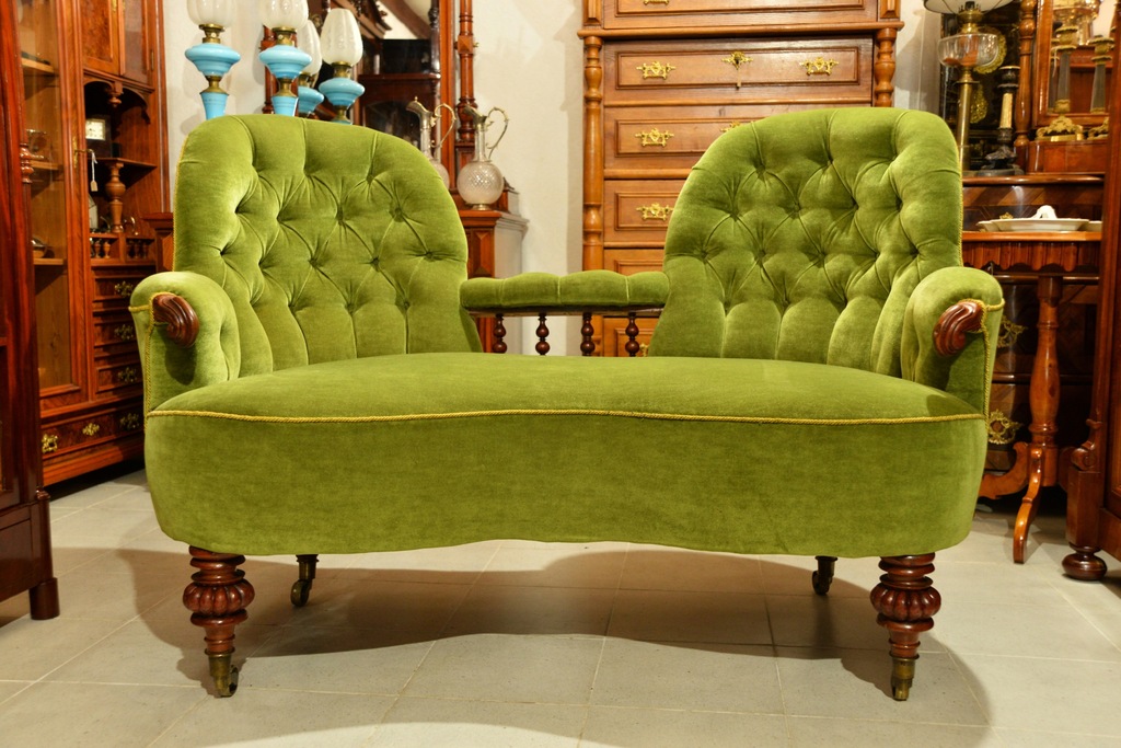 NIETYPOWA SOFA KANAPA LUDWIK FILIP ok. 1860r