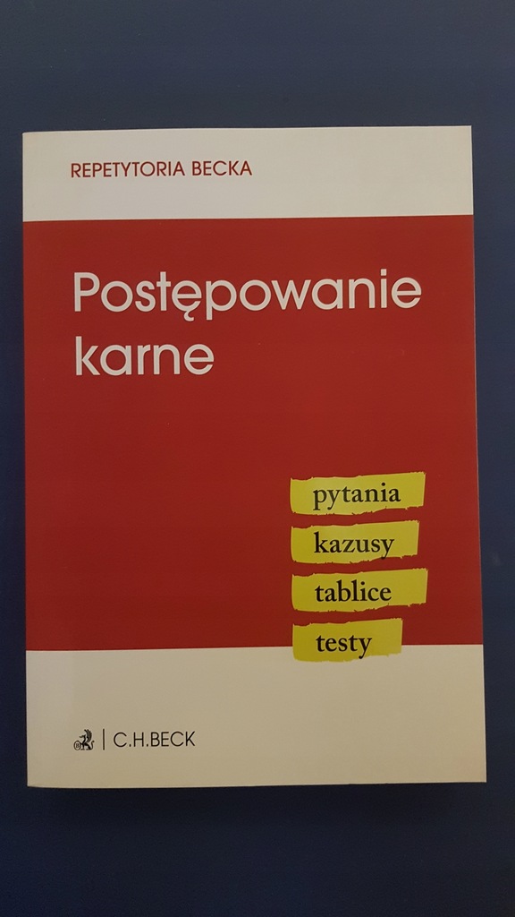 Postępowanie karne pytania kazusy tablice testy