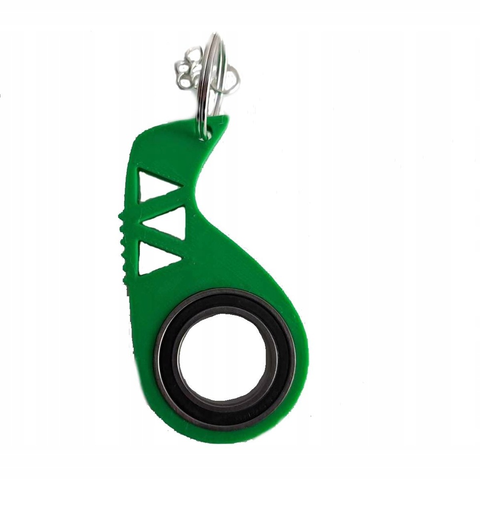 Brelok z łożyskiem KeyRambit KeySpinner TikTok 3D zielony
