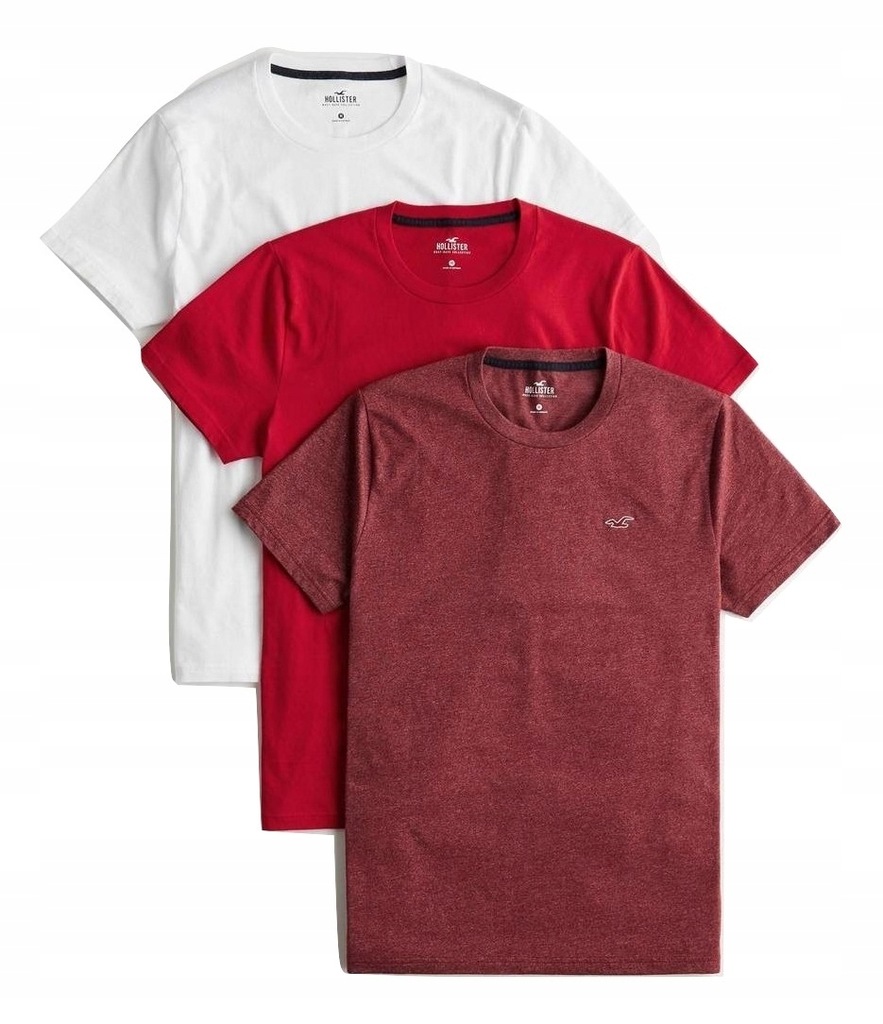 t-shirt Abercrombie Hollister koszulka XL 3PAK 3