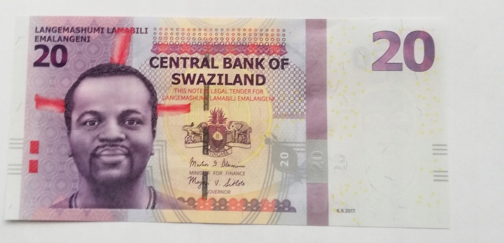 Swaziland 20 emalangenim 2017