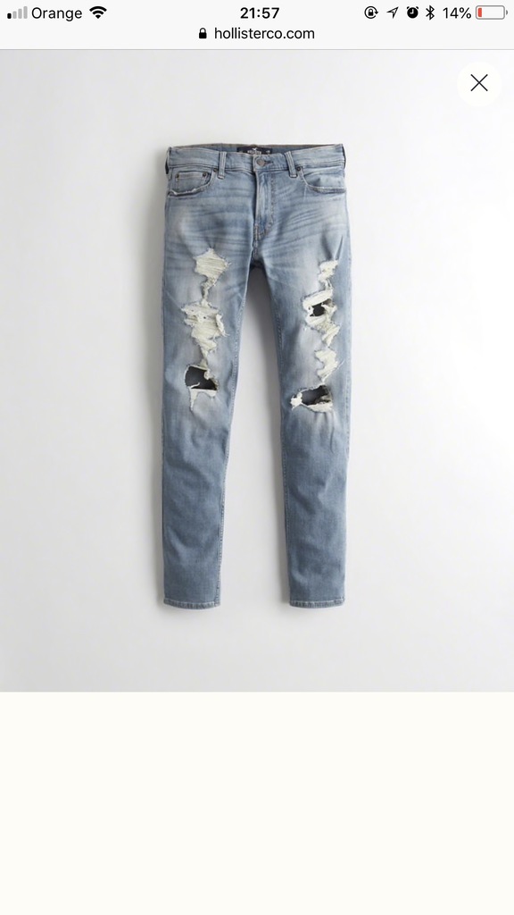 jeansy Hollister by Abercrombie&Fitch 31/32o