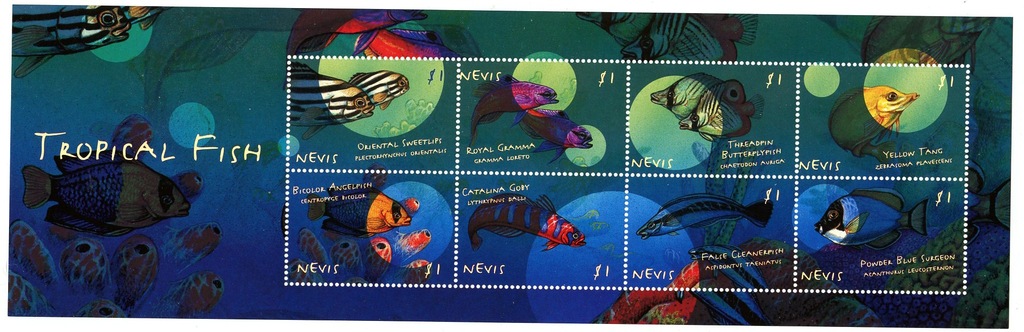 Nevis** Mi. 1509-16 Ryby tropikalne