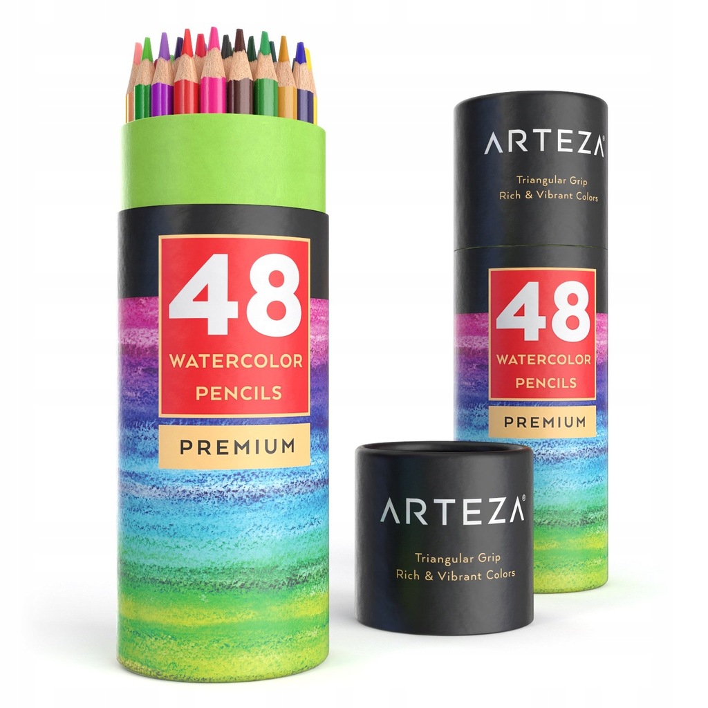 ARTEZA PREMIUM kredki akwarelowe 48 szt. trójkątne