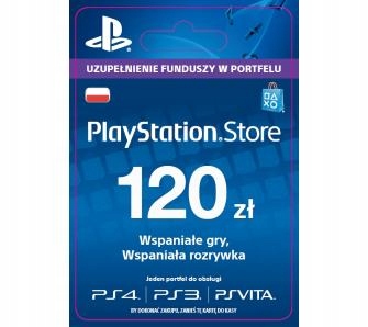 Playstation Network PSN 120 ZŁ PLN PS3 PS4 PSN