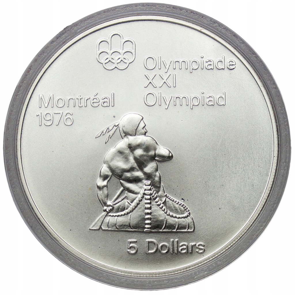 Kanada, 5 dolarów 1974, XXI Olimpiada Montreal, Kajakarstwo, st. 1