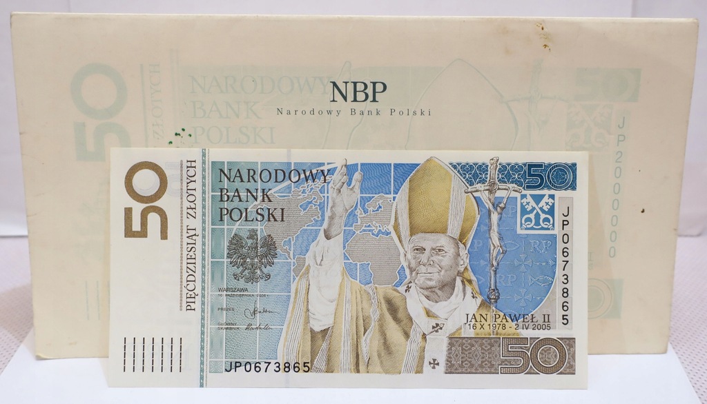 50 ZŁ JAN PAWEŁ 2005 2006 banknot