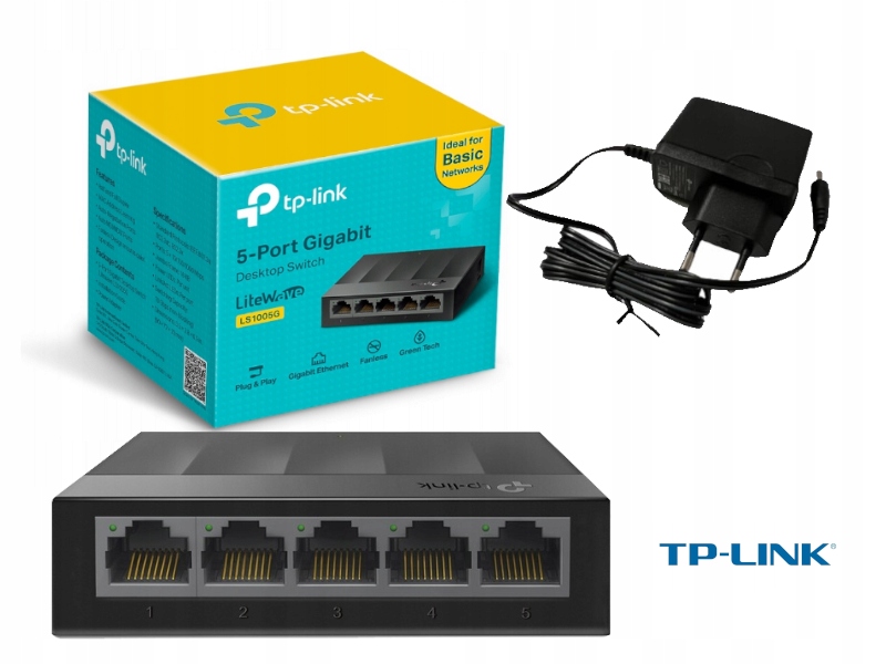 Energooszczędny switch TP-Link LS1005G 5x1GBit 1GB