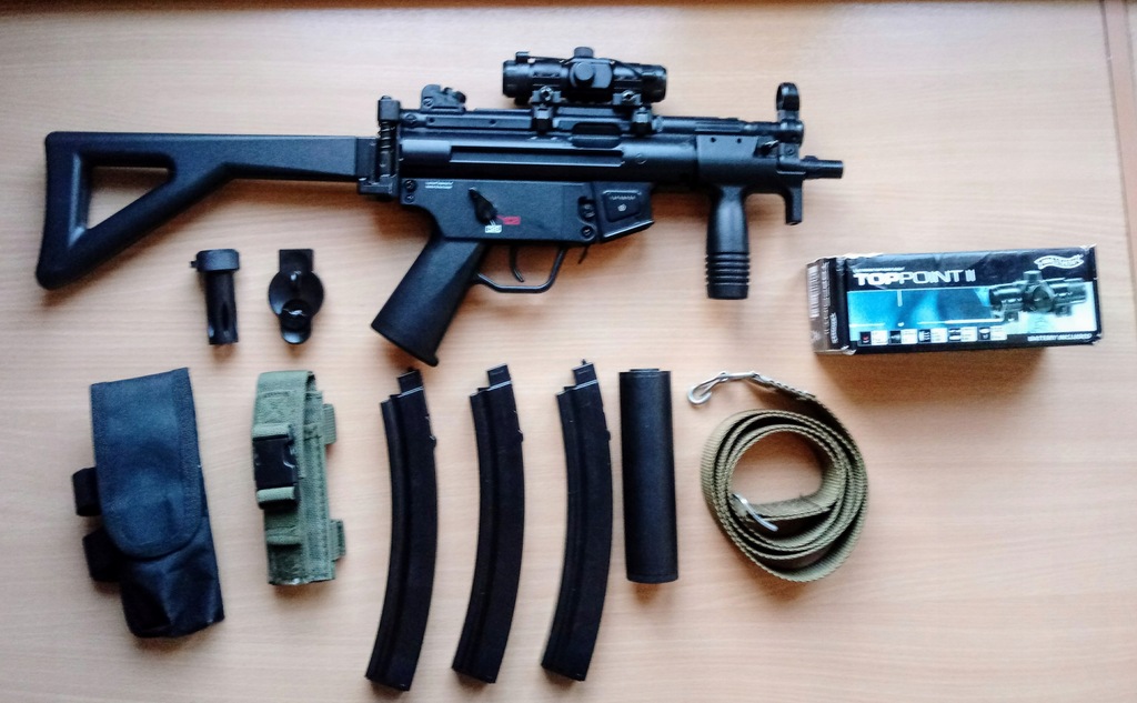 Wiatrowka H&K MP5 4,5 mm ZESTAW