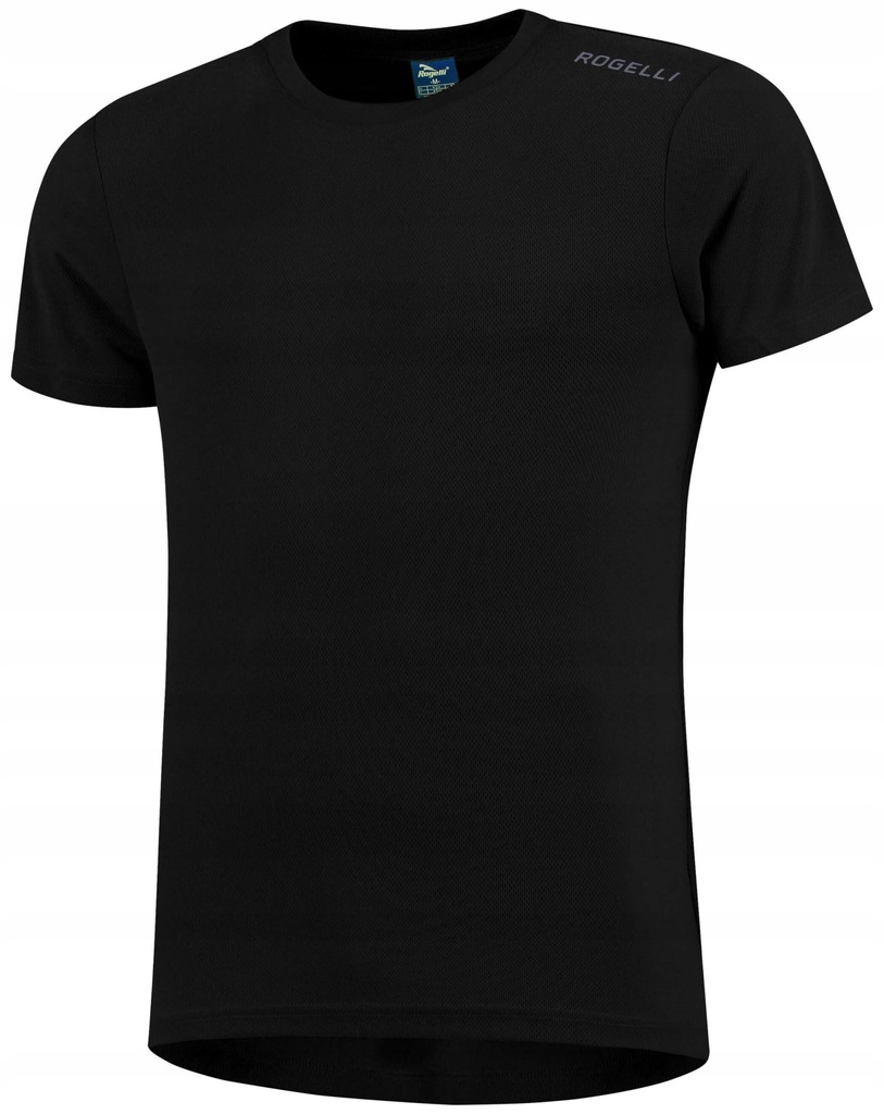 ROGELLI RUN PROMOTION męska koszulka sportowa z krótkim rękawem, czarna L