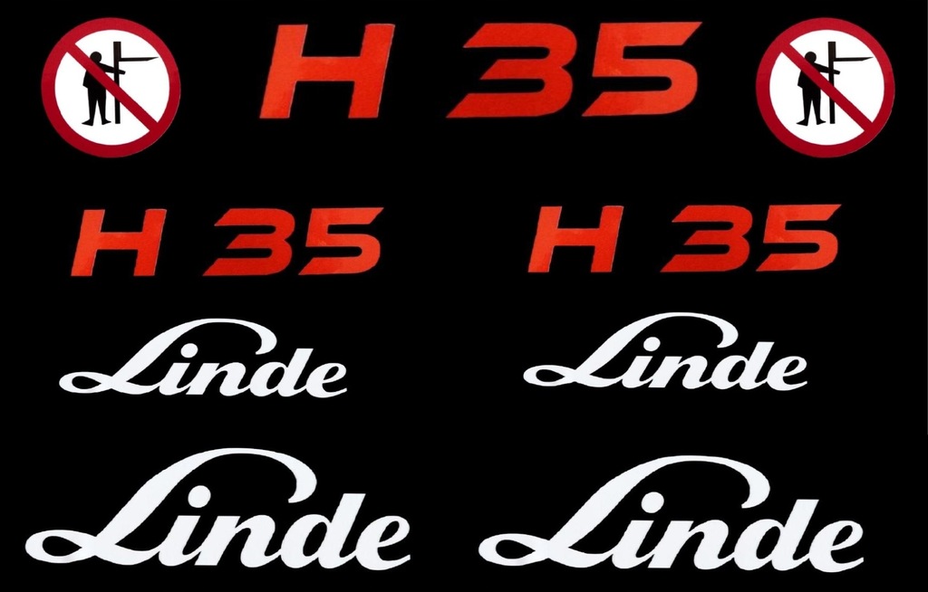 Zestaw naklejek piktogramów LINDE H35