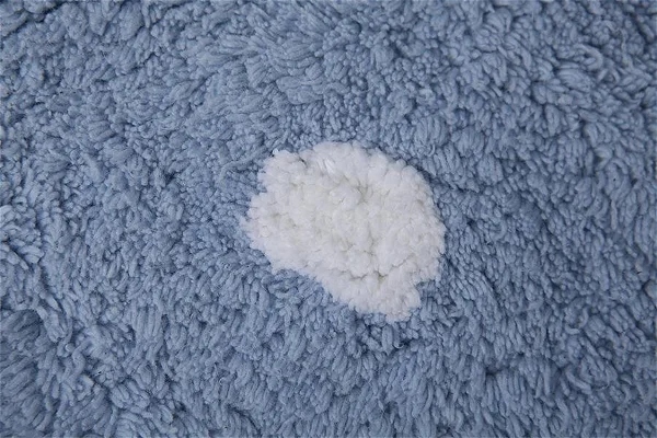 Bio kawałek, ręcznie tkany Biscuit Blue 120×160 cm