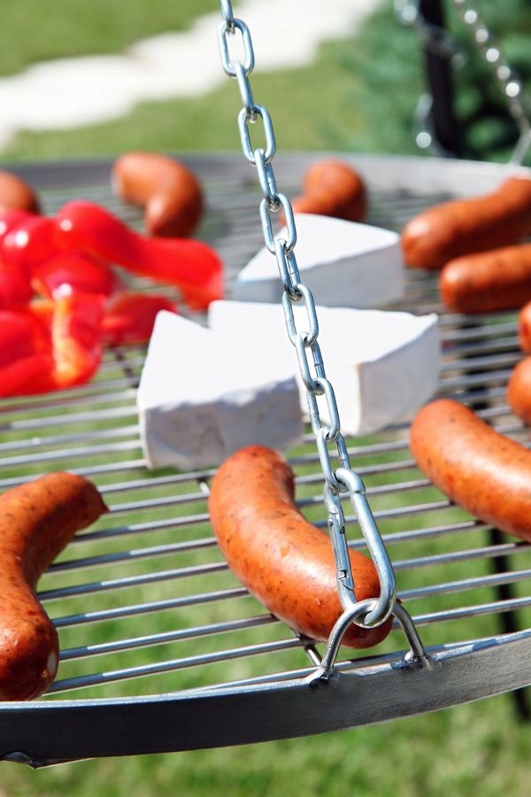 NIERDZEWNY RUSZT DO GRILLA FI 80CM OKRĄGŁY WISZĄCY - 6717384210